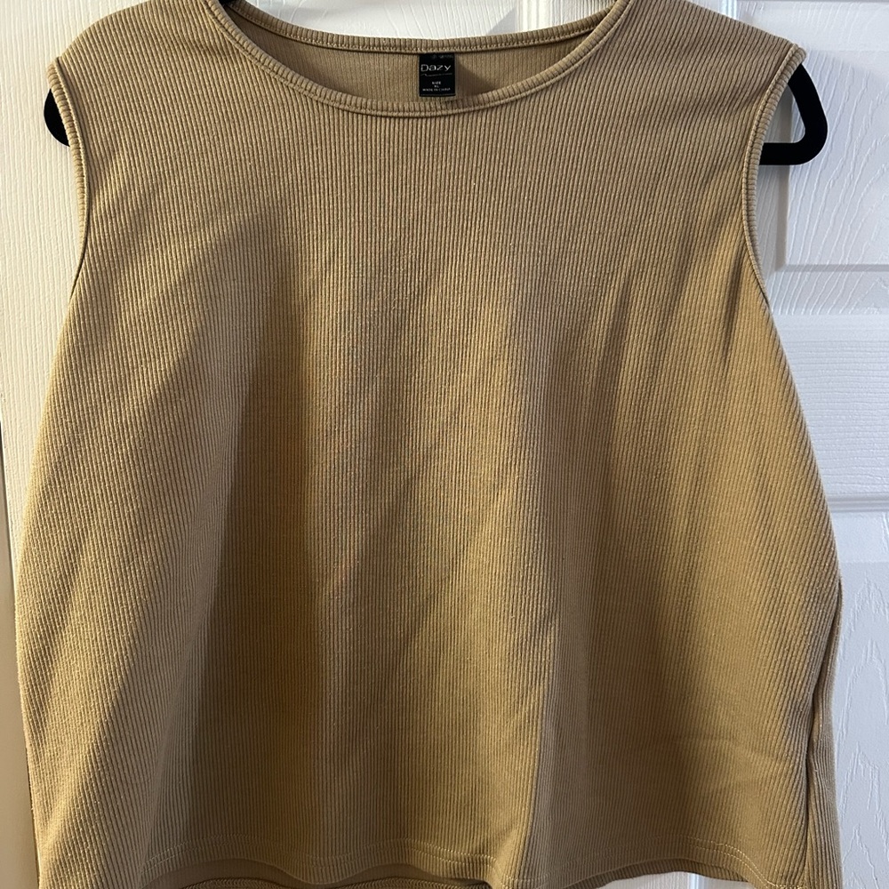Old Navy Beige Sleeveless Tank Top